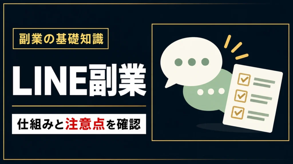 LINE副業の仕組みと注意点を解説した記事のアイキャッチ