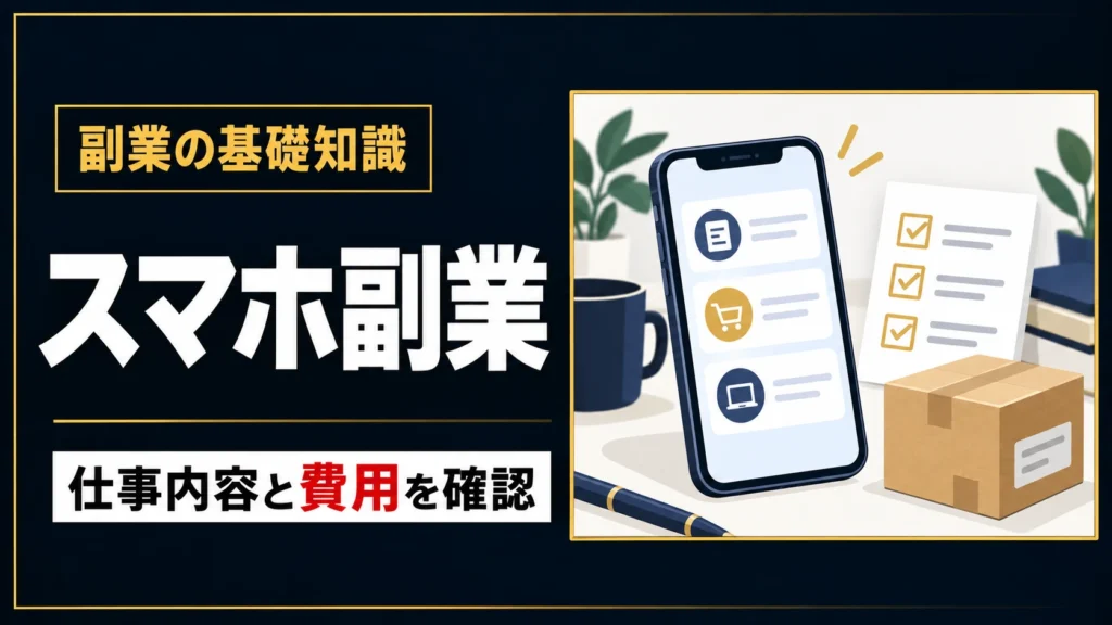 スマホ副業の仕組みと注意点を解説した記事のアイキャッチ